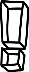 Hand drawn exclamation mark