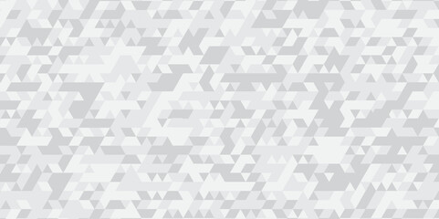 Seamless triangular origami grayscale mosaic and small low polygon pattern triangle texture banner wallpaper.	
Abstract geometric white or gray background 