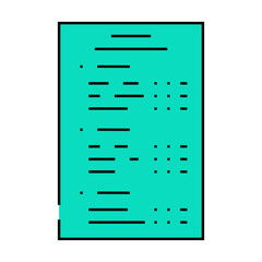 writing manuals technical writer line icon vector. writing manuals technical writer sign. isolated symbol illustration