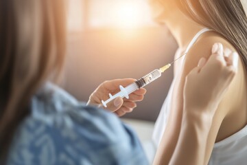 Close-up of a Vaccination Procedure