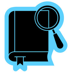 Definition icon, information, research, workbook