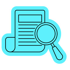 Definition icon, information, research, workbook