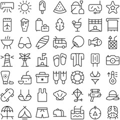 Summer Icon Set - Holiday Travel Vacation
