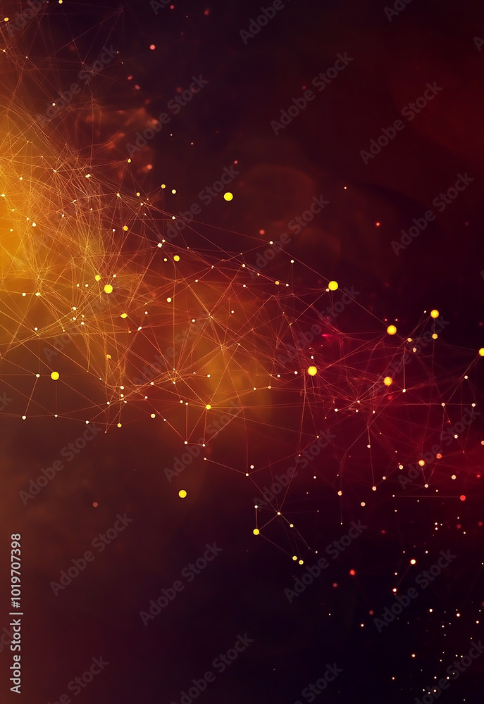 Poster technology particle abstract background a visual representation of the schrodinger equation in quant