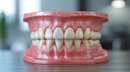 Obraz premium Comparison of pre- and post-orthodontic treatment, showing improved dental alignment and bite functionality, close-up, Realistic, Sharp Detail