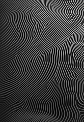 Topographic map background, vector illustration with white lines on black background. Abstract design for travel or outdoor activities concept. Flat lay. Minimal style.