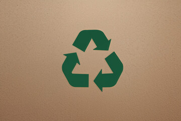 recycle symbol on cardboard