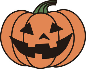 Clip art of simple jack-o-lantern