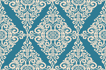 damask pattern with a classic floral design.African embroidery patterns, paisley, boho, floral ikat, ethnic floral designs, ikat sari, ikat patterns and ethnic patterns.