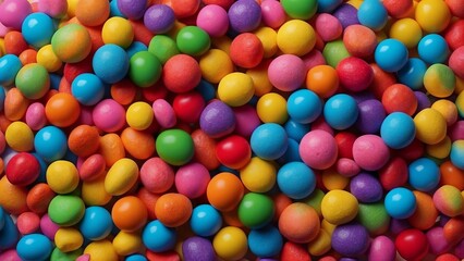 Obraz premium Background of colorful candy-coated chocolates