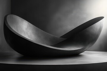 striking black and white image capturing the essence of simplicity and contrast focusing on shapes and forms that evoke strong emotions through minimalism