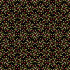 folk repetitive background. floral decorative diamond elements. vector seamless pattern. ethnic art. fabric swatch. wrapping paper. continuous design template for textile, home decor, linen