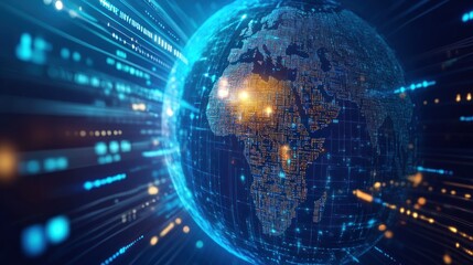 Fototapeta premium Digital Globe Illustration