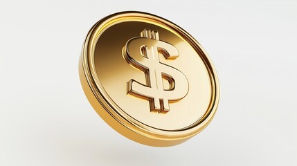 Representation of Wealth through a Golden Dollar Coin