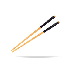 Chopsticks vector isolated on white background.