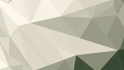 Fototapeta premium Abstract Geometric Background with Low Poly Texture in Beige and Green Tones