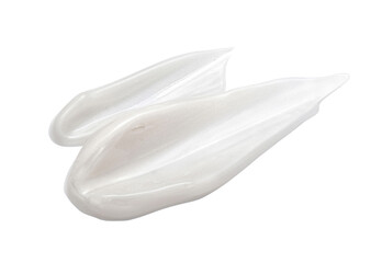White cosmetic cream smear isolated on white	