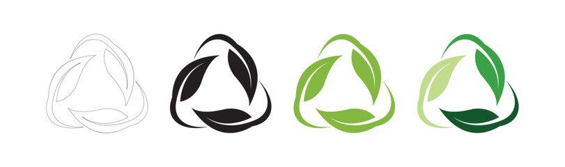 recycle nature logo icon