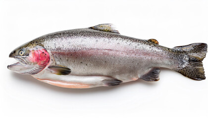 Fresh trout fish Isolated on white background illustrated food, fish and seafood clipart