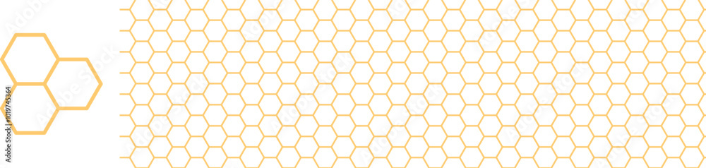 Wall mural honeycomb seamless pattern vector design