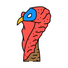 turkey animal line icon vector. turkey animal sign. isolated symbol illustration