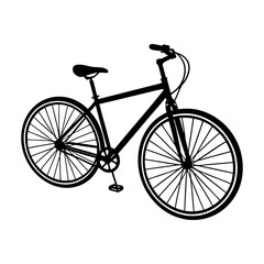 Fototapeta premium Bicycle silhouette illustration. Tandem Bicycle SVG, SVG files for Cricut