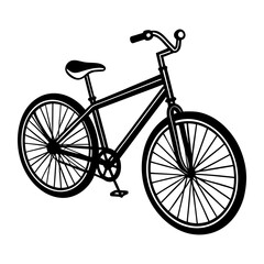 Fototapeta premium Bicycle silhouette illustration. Tandem Bicycle SVG, SVG files for Cricut