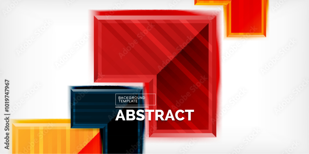 Poster Arrow symbols created with 3d effects and line texture geometric abstract background