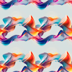 Bright abstract gradient seamless background with smooth, flowing colors in pink, blue, yellow and orange tones.