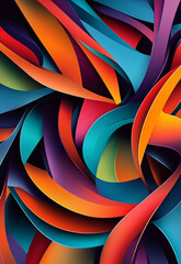 Abstract Swirls of Color Colorful wavy shapes creating a vibrant and dynamic abstract background
 
