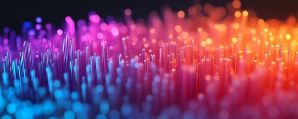 Colorful abstract background with vibrant light beams forming a dynamic and futuristic design, perfect for technology and digital concepts.