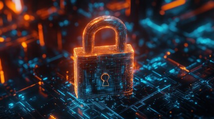 Cybersecurity, Digital Lock and Key