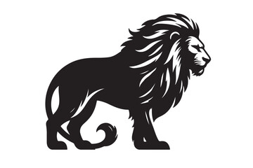 Silhouette Lion King  logo design 