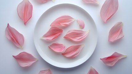 Fototapeta premium 食用ピンクの花びら