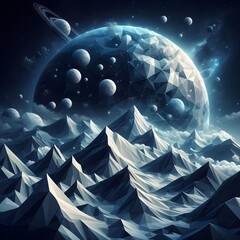 background with stars and broken mons