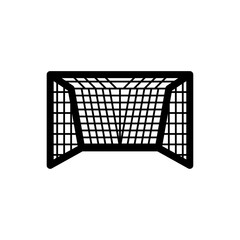 Simple black and white football goal illustration