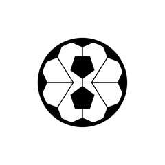 Simple football illustration with geometric pattern