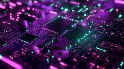 Obraz premium Closeup of a Circuit Board