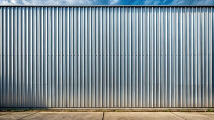 Corrugated metal texture of industrial building exterior , rusted, steel, pattern, zinc, metallic, industrial
