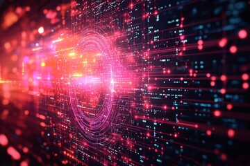 Digital Technology background of data and network