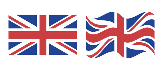 uk flag flat and waving British