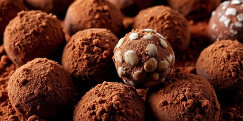 Fototapeta premium Delicious truffle chocolate with a rich and creamy texture , gourmet, sweet treat, indulgence, luxury, dessert