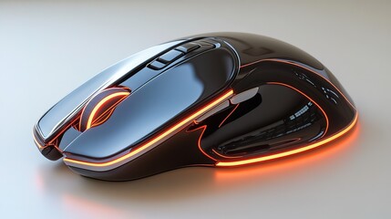 A computer mouse with a scroll wheel 