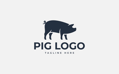 pig logo design vector illustration