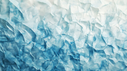 Obraz premium Crumpled paper texture on a blue and white background. AI generation