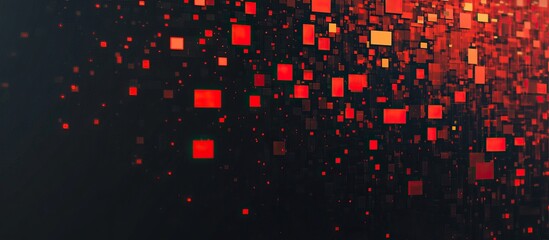 Abstract Red and Black Geometric Background
