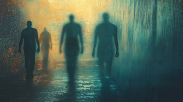 The Thrill of the Unexplained, with text and shadowy figures alongside strange phenomena, highlighting the excitement of solving mysteries, with copy space, Curious Events Day