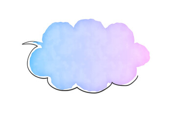 シンプルな水彩風のふきだし