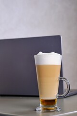 Cappuccino and Laptop