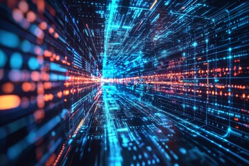 Digital Technology background of data and network